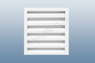 Декоративная фасадная решетка ВРН24 для установки в оконную раму (белая)